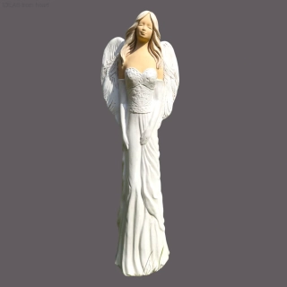 Andělka Sandra symbol elegance v perleťových šatech 42 cm - sádra