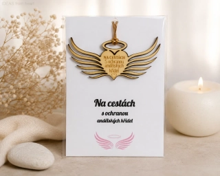 Andělská křídla do auta s jemnou vůní lotosového květu – symbol ochrany na cestách